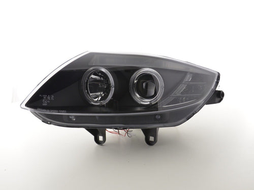 FK LED DRL Angel Eye Halo Ring Headlights BMW Z4 E85 E86 03-08 Black LHD