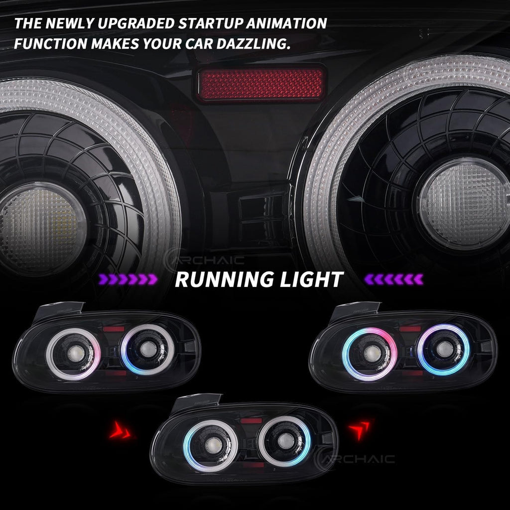 AC Pair RGB LED DRL Rear lights Tail Lamps Mazda MX5 Miata 98-05 NB NBFL 2 2.5