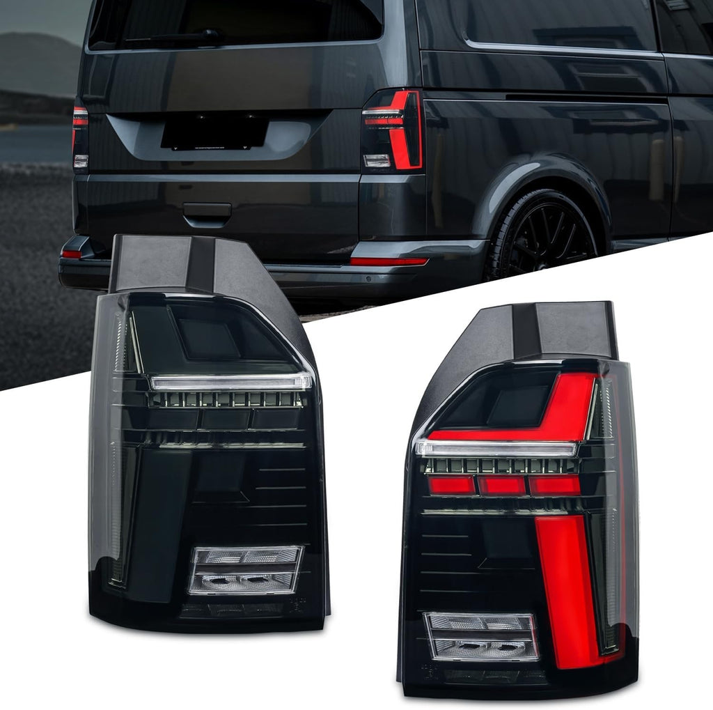AC Pair Seq LED DRL Rear lights Tail VW Van Bus Carav Transporter T6 16-19