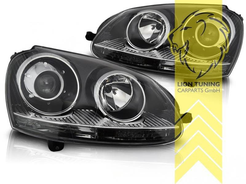 LTG Pair Aftermarket LED Headlights VW Golf 5 V 1K1 1K2 1K5 Jetta 3 GTI look LHD