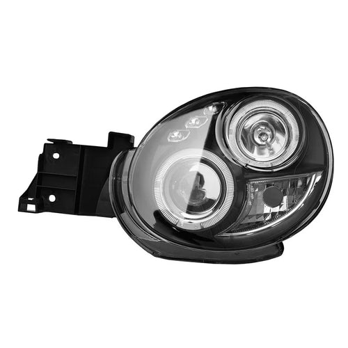ATST Pair LED Halo Angel Eye Headlights Subaru Impreza 2000-2003 Black  LHD