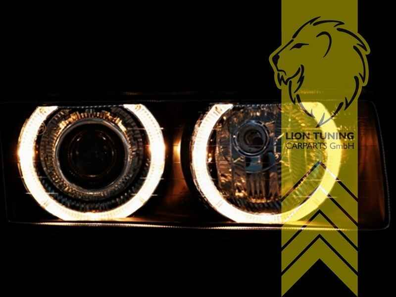 LT LED DRL Halo Headlights BMW E36 Coupe Cabrio black 92-99 LHD RHD Universal