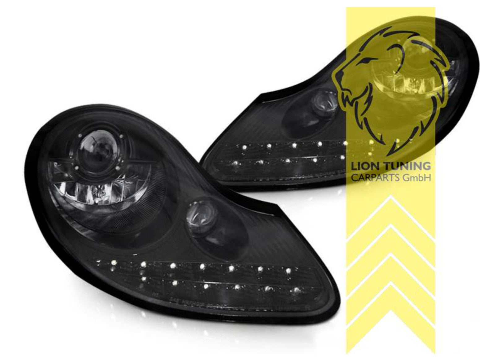 LT Pair LED Headlights Lightbar DRL Porsche 911 996 Boxster Spyder 97-06 LHD