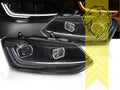 LTG Pair LED DRL Lightbar Headlights VW Polo 6R 6C 09-17 black LHD EXPORT ONLY