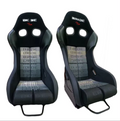 JIABEIR (Manufactured and Dispatched from China) Universal Black Track Drift Rally Style Sports Car / Racing Sim x1 Individual Bucket Seats JBR1022