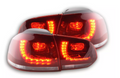 FK VW GOLF MK6 MK 6 08-12 1K LED REAR LIGHTS LAMPS TAIL RED CLEAR LHD GTI LOOK